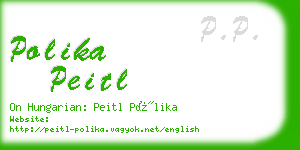 polika peitl business card